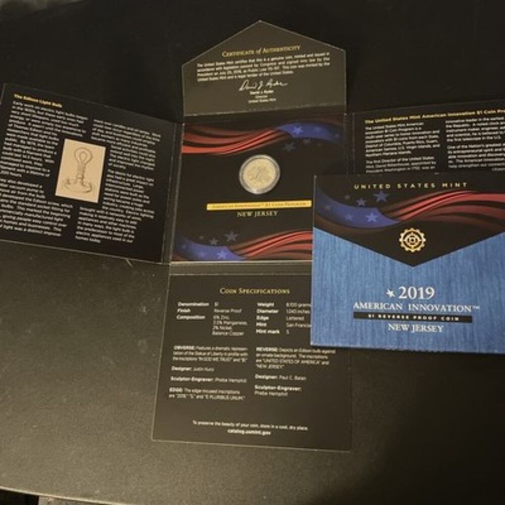 2019 Reverse Proof New Jersey